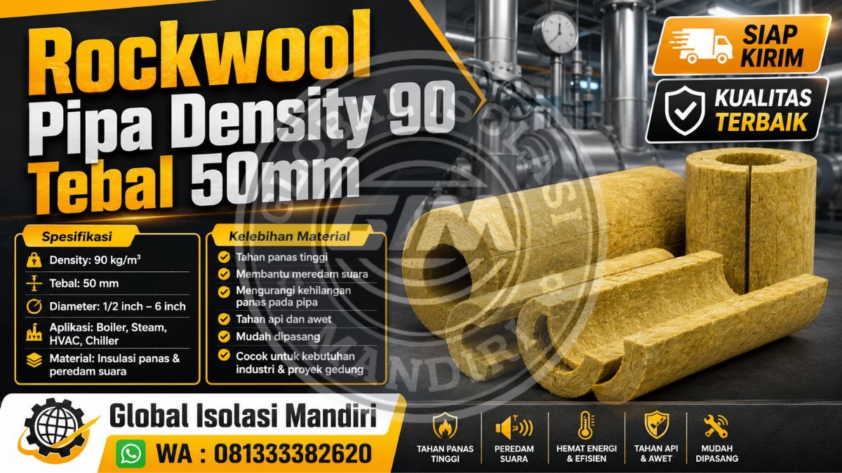 Harga Rockwool Pipa D90